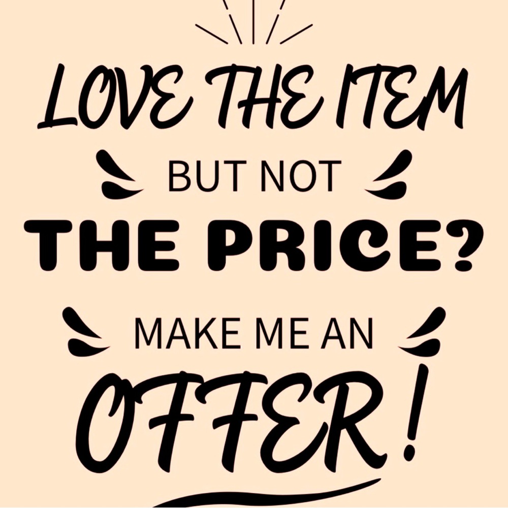 Love the item but not the price?  Make me an offer
